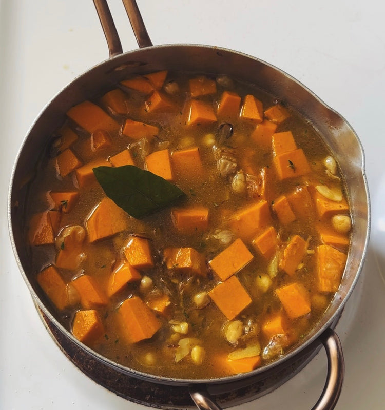 Chickpea, Farro, and Winter Squash Stew