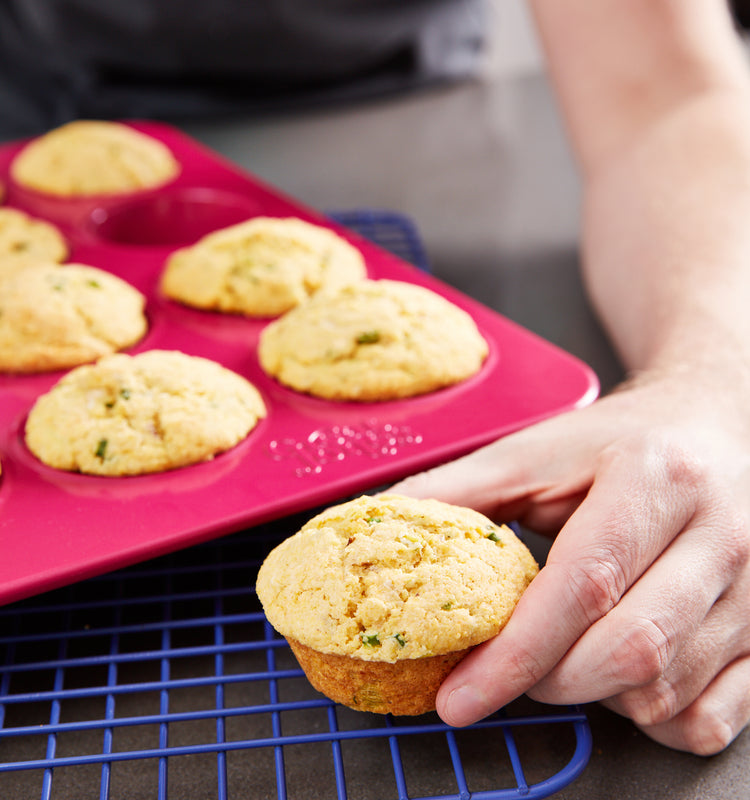 Leek & Cheddar Corn Muffins