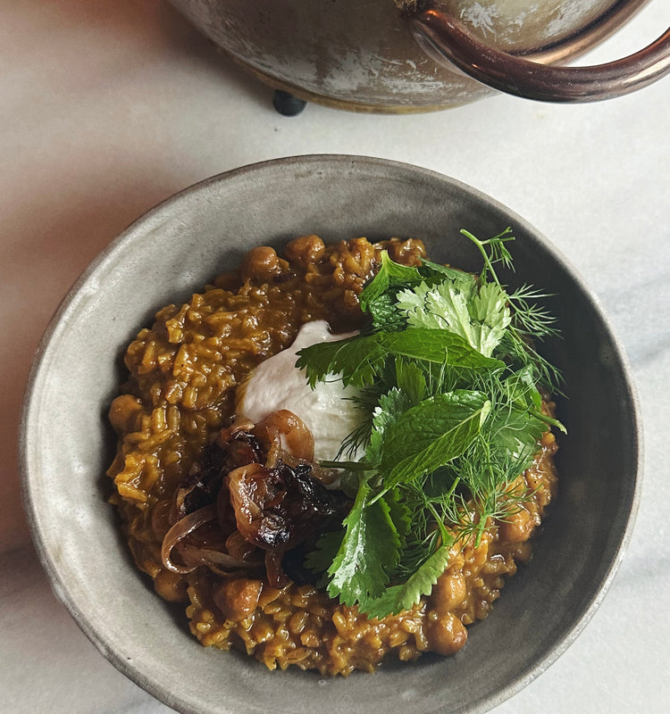 Rice and Coconut Curry Chickpea Stew