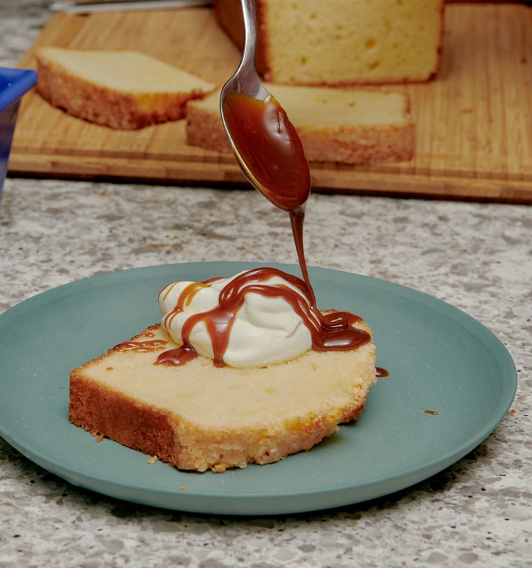 Butter Cake with Spiced Caramel and Cream