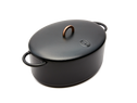 Enameled cast-iron Dutch oven in pepper black - main