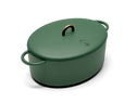 Enameled cast-iron Dutch oven in broccoli green - main